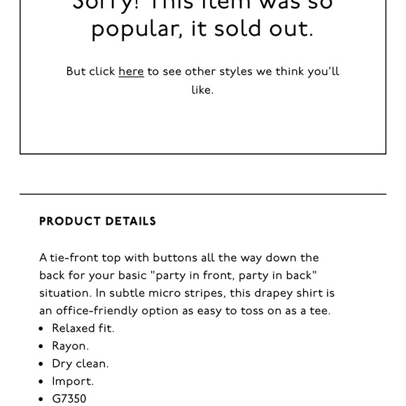 Madewell Button-Back Tie Tee in Stripe Size Small - Picture 9 of 10